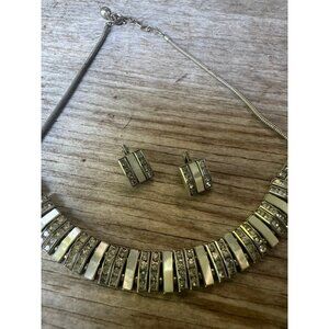 Vintage 1940s DOSO Demi Parure Necklace Earrings Set